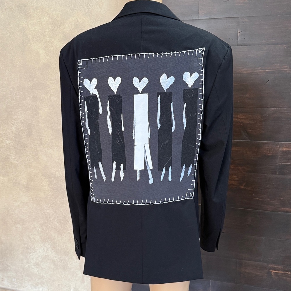 Upcycled Zara (Heart) Blazer Size US38